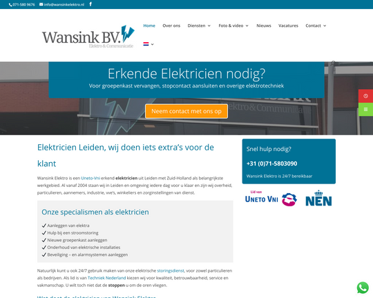 Wansink Elektro & Communicatie Logo
